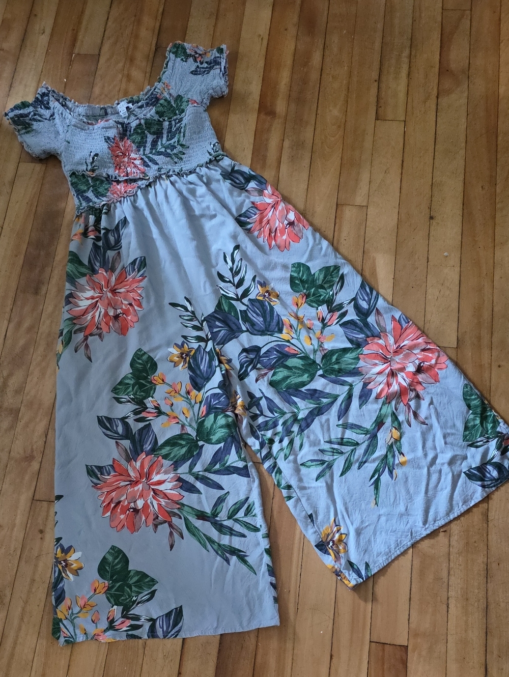 Patrons Of Peace Wide Leg Floral Rayon Romper - XS